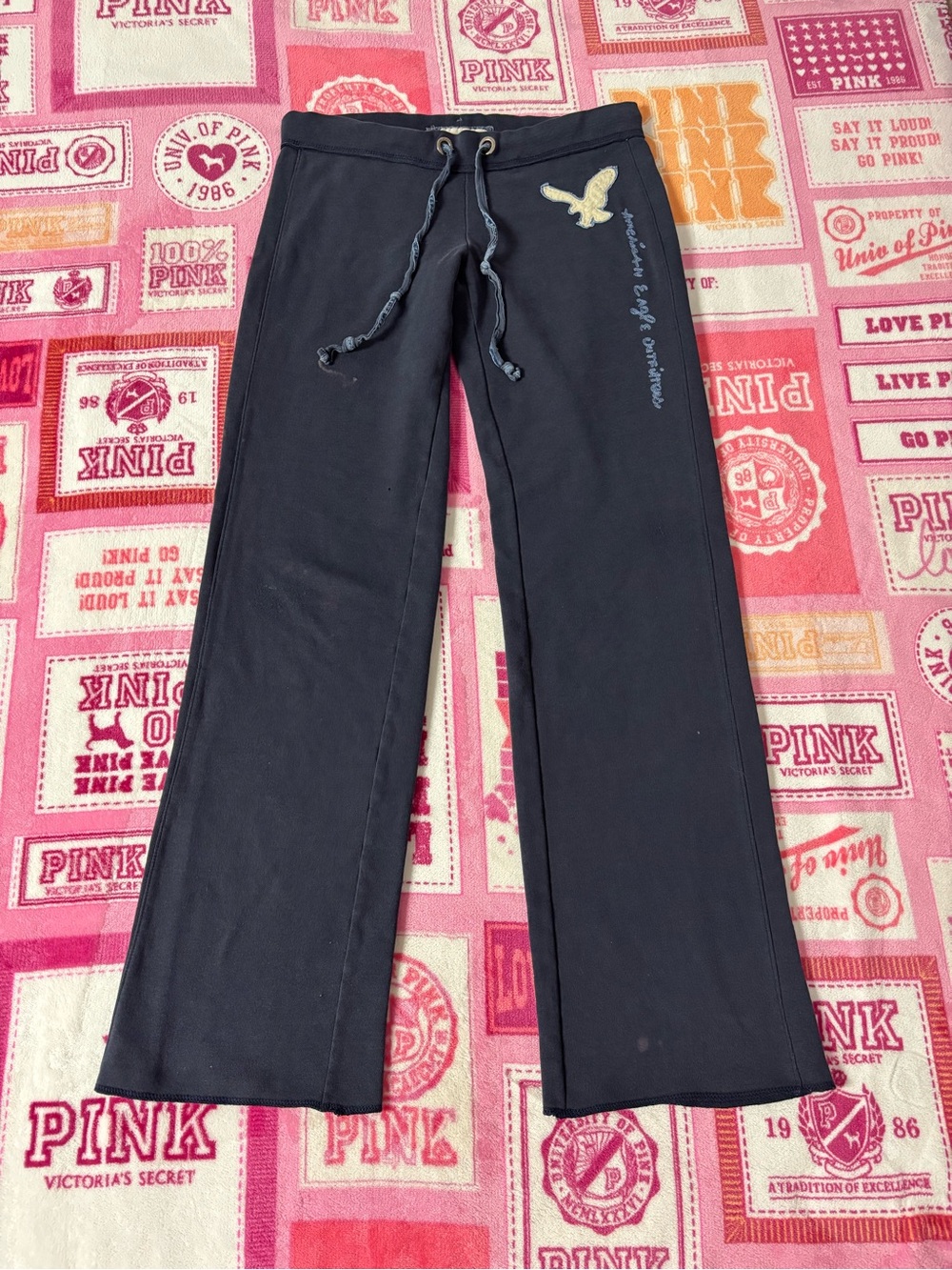 American Eagle Outfitters navy blue Women’s Wide-Leg Sweatpants